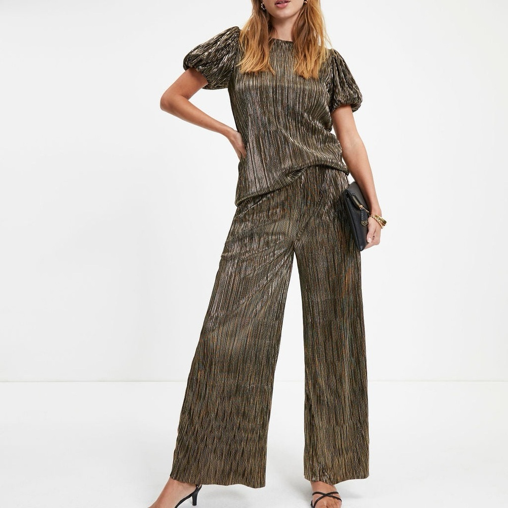 VICI Gold Bronze Metallic Pants and Top Set